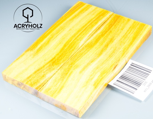 [2908] Pappel Griffschalen stabilisiert | 130x40x10| ACRYHOLZ | Messer | Griffholz 2908