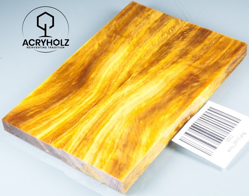 [2912] Pappel Griffschalen stabilisiert | 130x40x10| ACRYHOLZ | Messer | Griffholz 2912